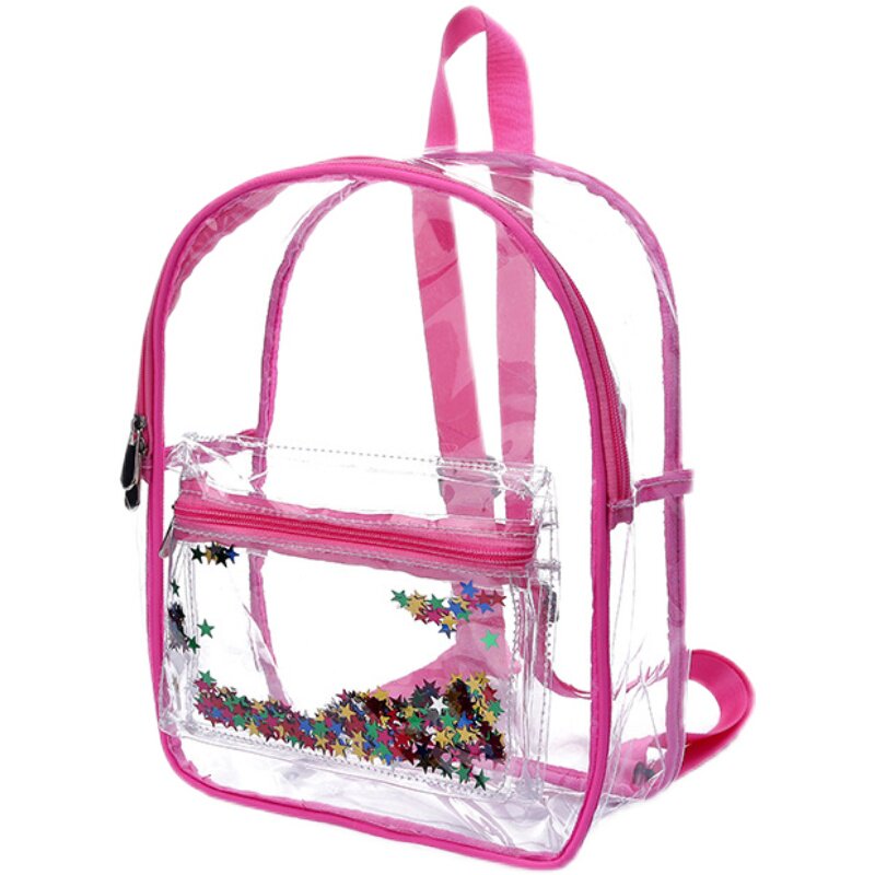 BACKPACK NEW FASHION TREND SCHOOLBAG JUNIOR HIGH SCHOOL STUDENT SCHOOLBAG FEMALE INS STYLE FASHION BACKPACK TRANSPARENT JELLY BAG