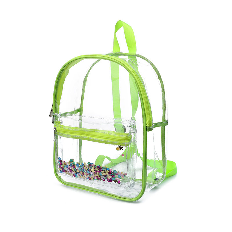 BACKPACK NEW FASHION TREND SCHOOLBAG JUNIOR HIGH SCHOOL STUDENT SCHOOLBAG FEMALE INS STYLE FASHION BACKPACK TRANSPARENT JELLY BAG