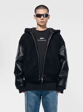 OVERCOOL 潮流时尚宽松百搭连帽拉链户外防风防水夹克外套JKT514