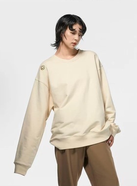 OVERCOOL 潮流刺绣oversize美式街头宽松纯色卫衣SWS108