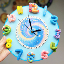 儿童DIY挂钟创意钟表手工制作材料包卡通动物装饰团建手工作业