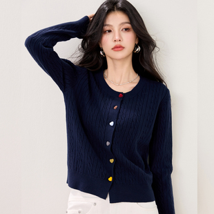 小个子短款毛衣外套女2025新款秋冬洋气韩系上衣独特漂亮针织开衫