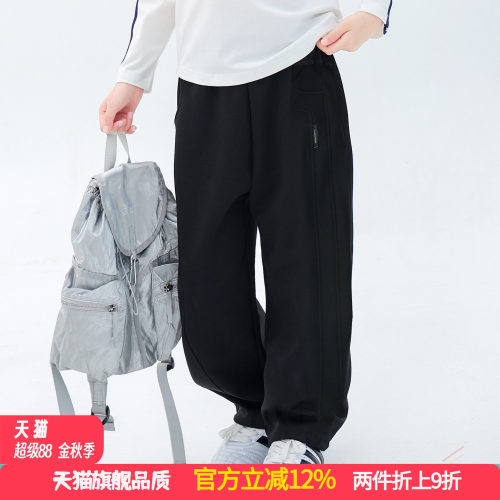 波波龙秋冬加厚绒里直筒长裤