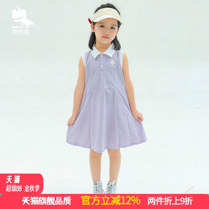 波波龙童装女童夏季无袖连衣裙2422389273图片