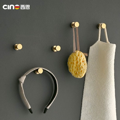 全铜挂钩卫生间墙上免打孔挂衣架