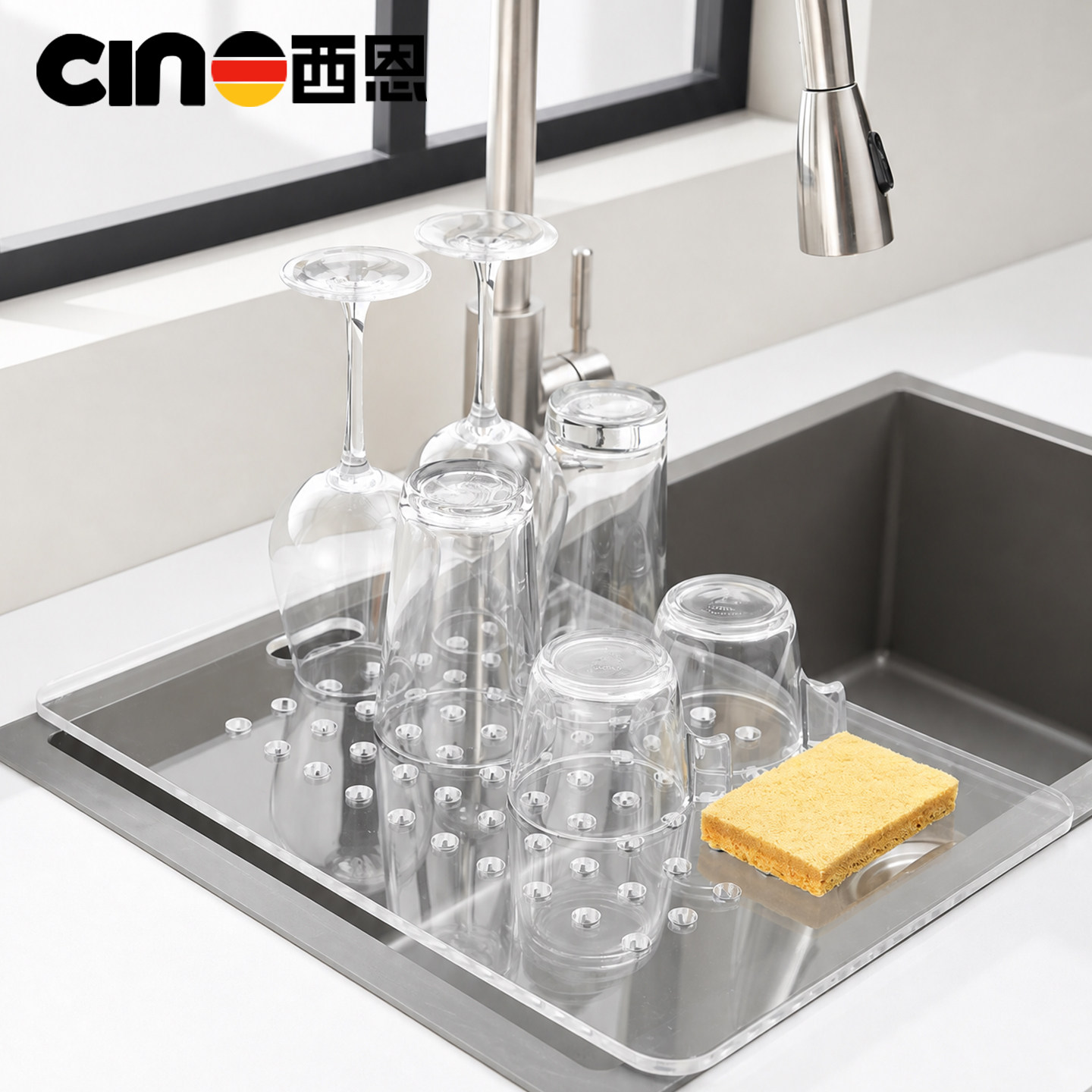 厨房水槽沥水板洗菜盆上方沥水置物架洗碗池盖板加宽多功能沥水架