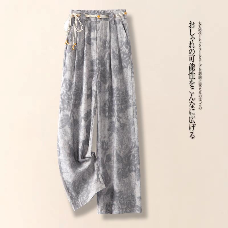 夏季裤子女2025新款薄款夏天穿的休闲天丝亚麻韩版独特超好看裤子