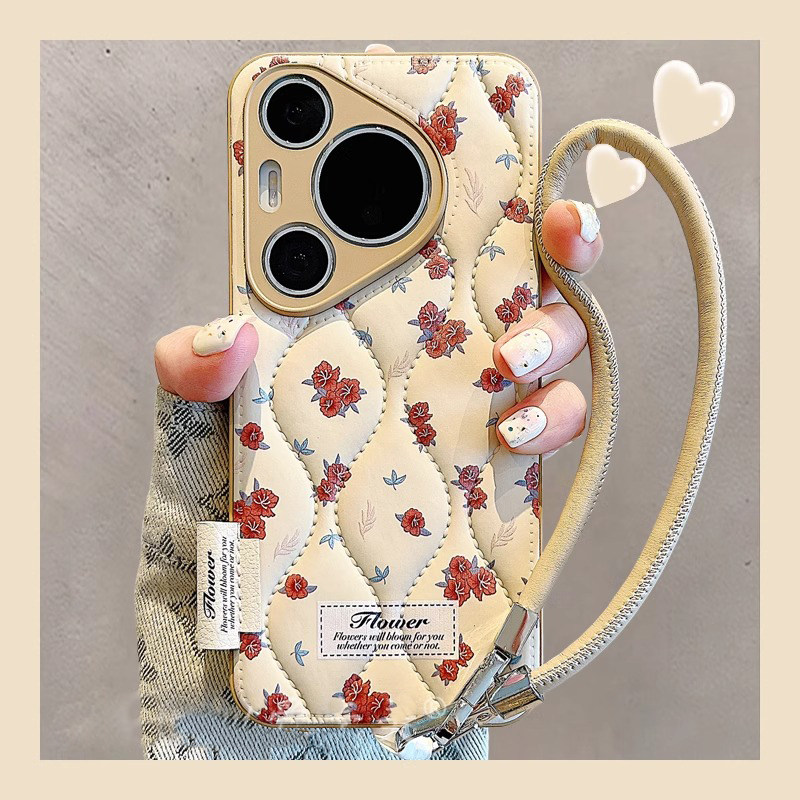 适用华为pura70pro手机壳新款pura70小香风花朵女款保护套Mate60Pro全包防摔轻奢高级感pura70Ultra创意小众