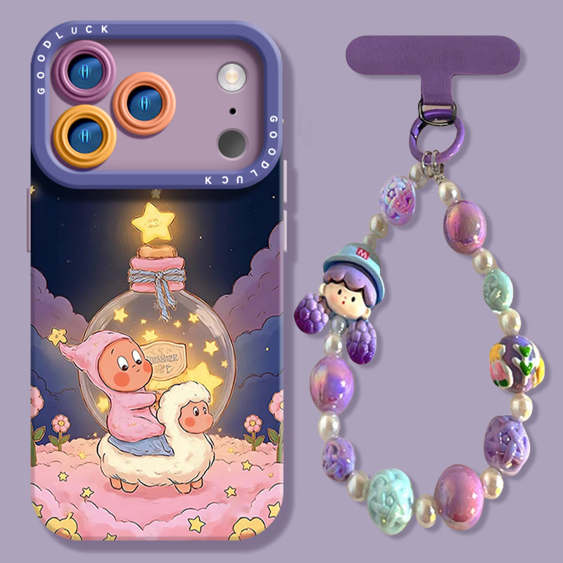 适用苹果17promax手机壳新款iPhone17pro星星人幸运星保护套16镜头全包防摔创意高级感Air卡通可爱小众情侣女