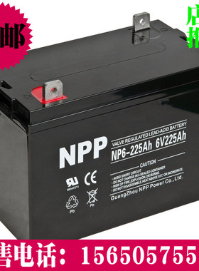 NPP耐普蓄电池 NP6-225 6V225AH  免维护铅酸蓄电池 原装正品