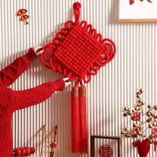 中国结大号挂件喜新年装饰新款绒布2026用迎新春玄关挂饰客厅喜庆