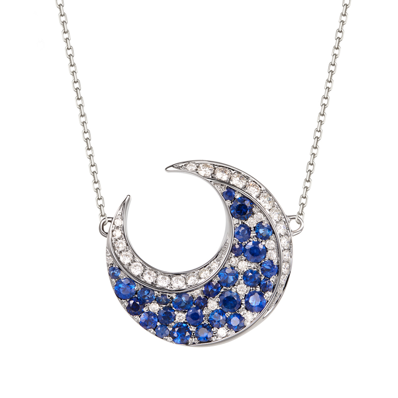 hivengi海梵纪克拉彩宝月亮18k金