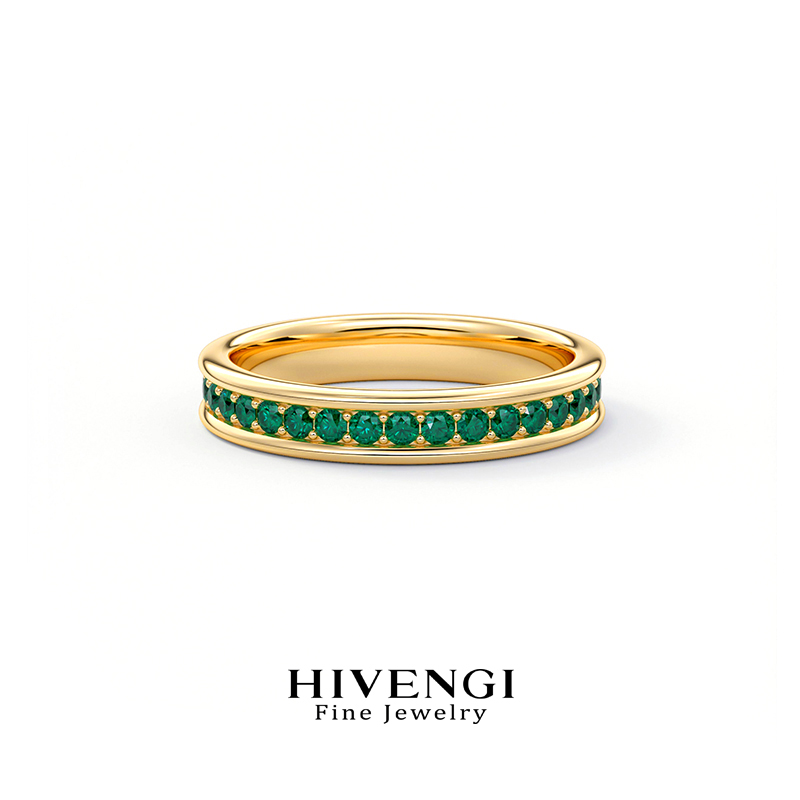 彩宝对戒情侣对戒时尚轻奢