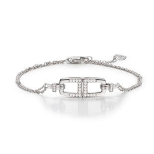 18K白金手链镶嵌定制女 天然南非钻石手链 HIVENGI 海梵纪珠宝