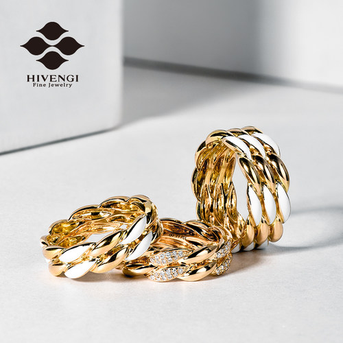 HIVENGI海梵纪珐琅工艺戒指高级