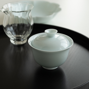 无聊茶友 茶器美搭集33 影青盖碗茶杯套装 一碗一杯 个人茶具