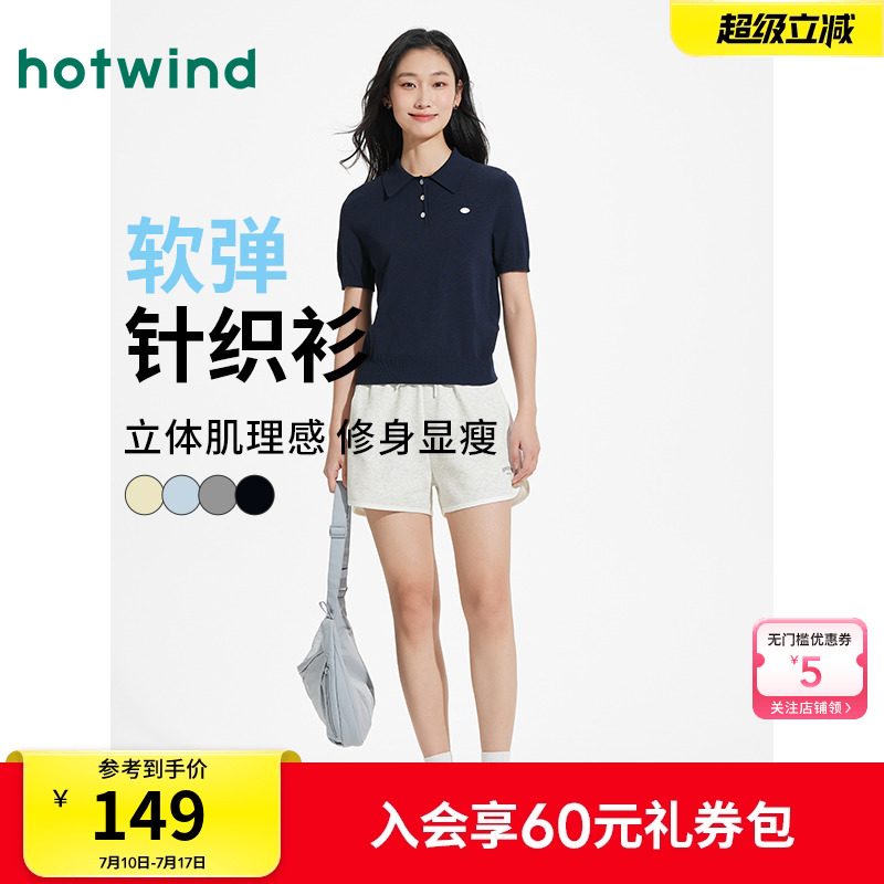 25年夏季新款女士基礎翻領針織衫