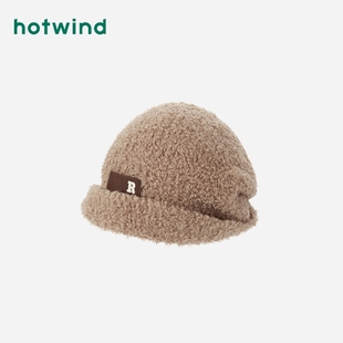 热风女士帽子冬季2023新款时尚堆堆帽加绒保暖帽