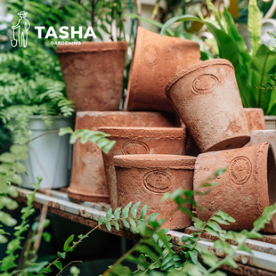 塔莎的花园粗陶盆复古怀旧花盆花园阳台多肉瓦盆花架花卉种植盆