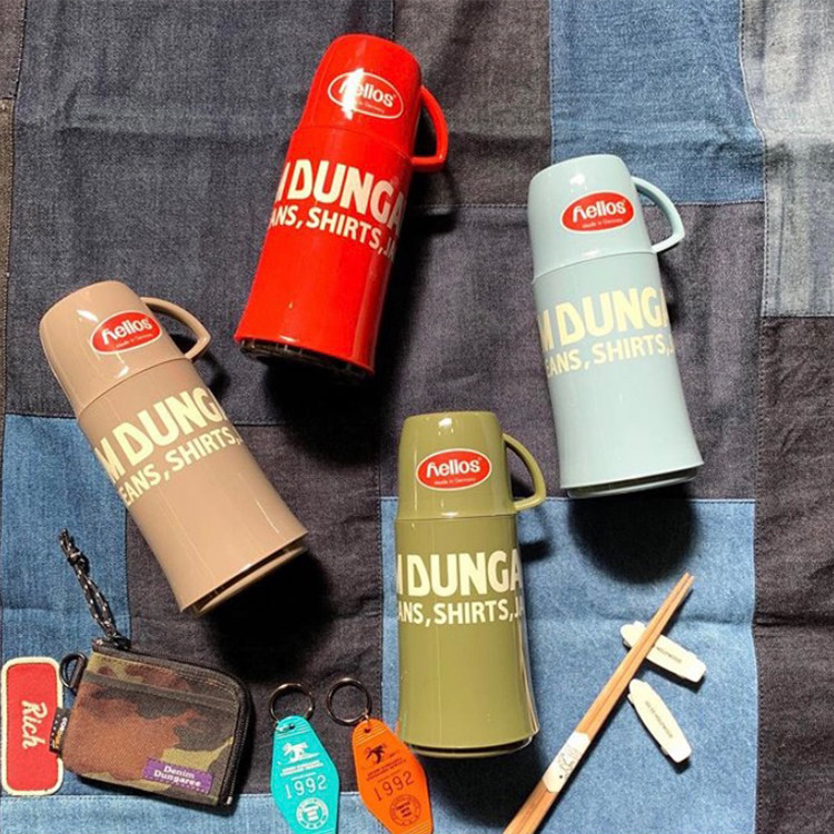 leniasLN家日本Denim Dungaree20AW秋冬四色糖果色保温杯