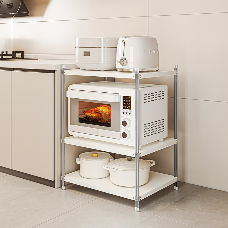 特勤三层厨房微波炉置物架