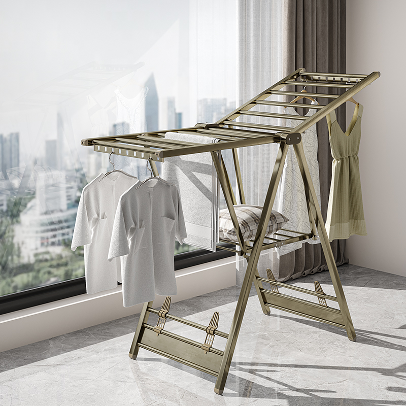 特勤可折叠阳台晾衣架晒被子神器