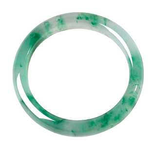 凤飞凰云南天然独龙玉手镯女高冰冰透飘花玉镯女款送妈妈一物一图