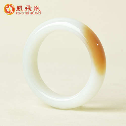 凤飞凰和田玉糖白玉手镯收藏级