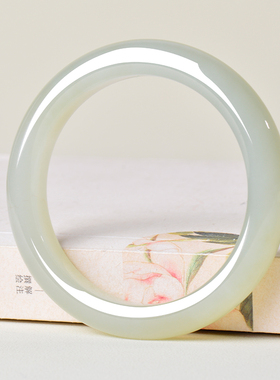 凤飞凰和田玉晴水手镯女款百搭