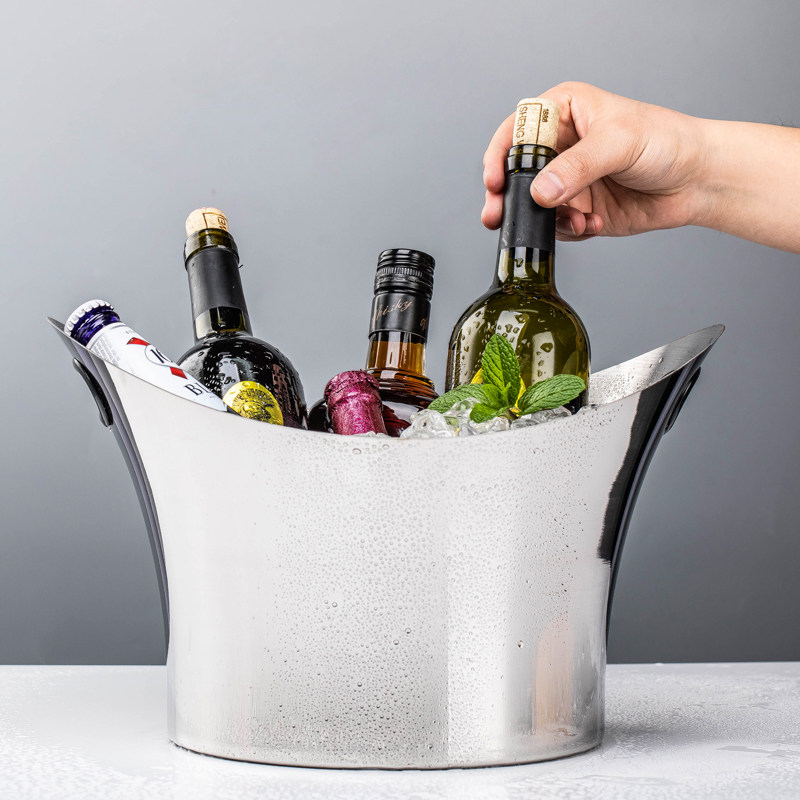 家用轻奢红酒香槟冰酒桶酒吧酒会KTV专用冰酒盆不锈钢大号沙律盆,餐饮具,冰桶,淘宝优惠券,粉丝福利购,淘宝优惠卷
