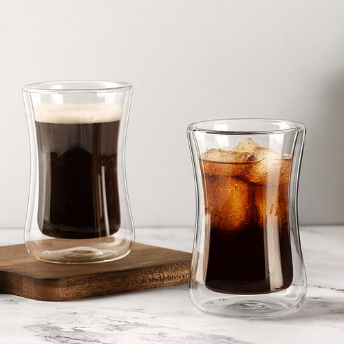 高硼硅双层耐热隔热玻璃杯咖啡杯