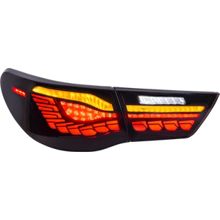 专用于10-12款丰田锐志LED尾灯总成改装龙鳞款LED流水转向LED尾灯