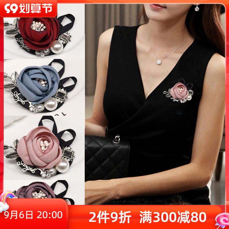the republic of korea Sweet simulation Fabric art Flower Brooch Brooch fashion Sternum Occupation sweater coat Pin Accessoriesin the Accessories/Fashion Jewelry, Brooch  category - from Buy2taobao.com to provide professional Taobao agent buy service
