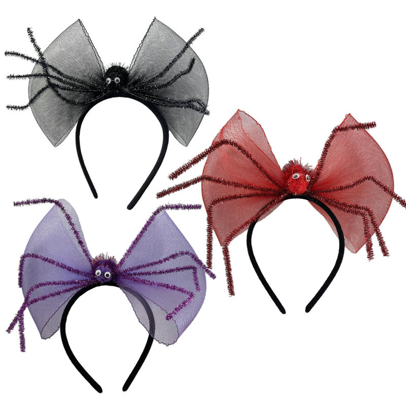 蜘蛛发箍万圣节蝴蝶结头饰