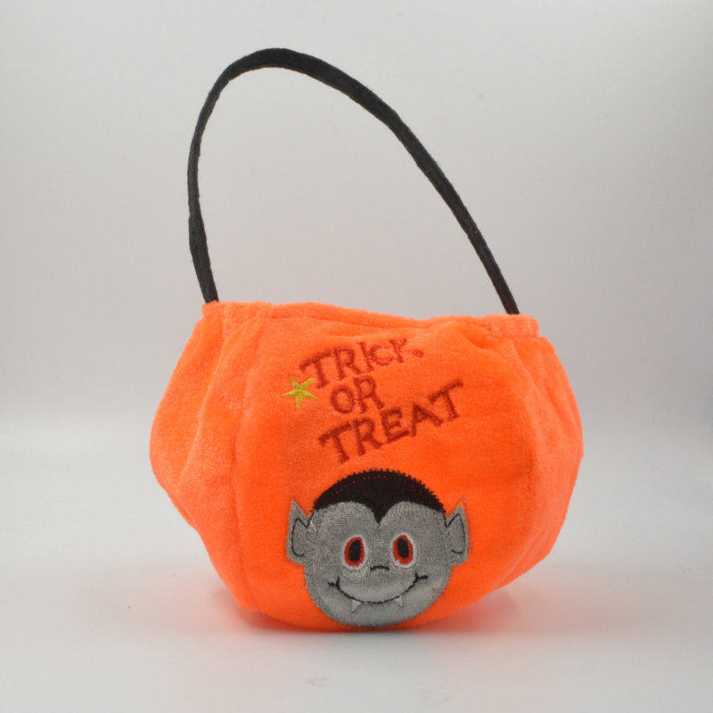 万圣节道具儿童手提南瓜袋糖果袋南瓜桶南瓜包万圣节服装讨糖袋子