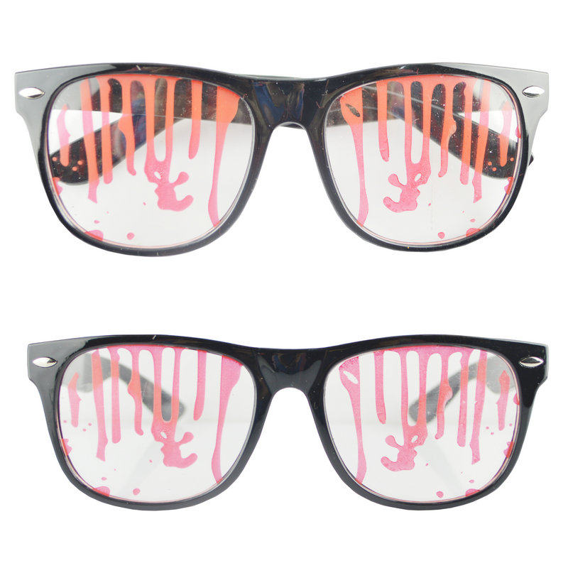 鬼节眼镜节日舞会演出COS装扮道具愚人整蛊眼镜血迹眼镜流血眼镜