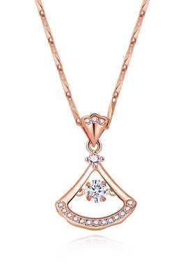 小裙子项链女999纯银锁骨链小众2022年新款轻奢生日礼物送女友