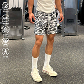 凉感斑马纹理运动重磅宽松吸湿排汗透气篮球裤 andtime美式 短裤 潮