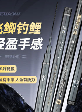 黑带涉水新款5h鱼竿超轻超硬大28调台钓竿休闲野钓黑坑大综合竿