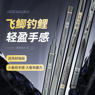 黑带涉水新款5h鱼竿超轻超硬大28调台钓竿休闲野钓黑坑大综合竿