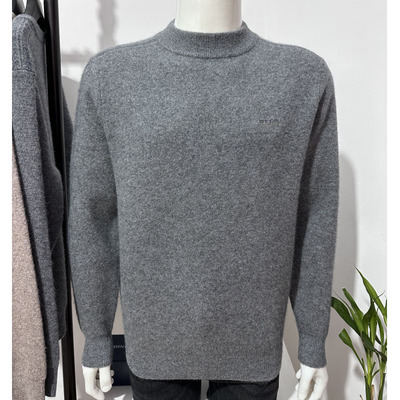 半高领毛衣男款冬季乐久羊绒衫男