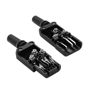 新型 螺丝接线柱三芯品字AC电源充电插头连接器10A公母头CCC认证