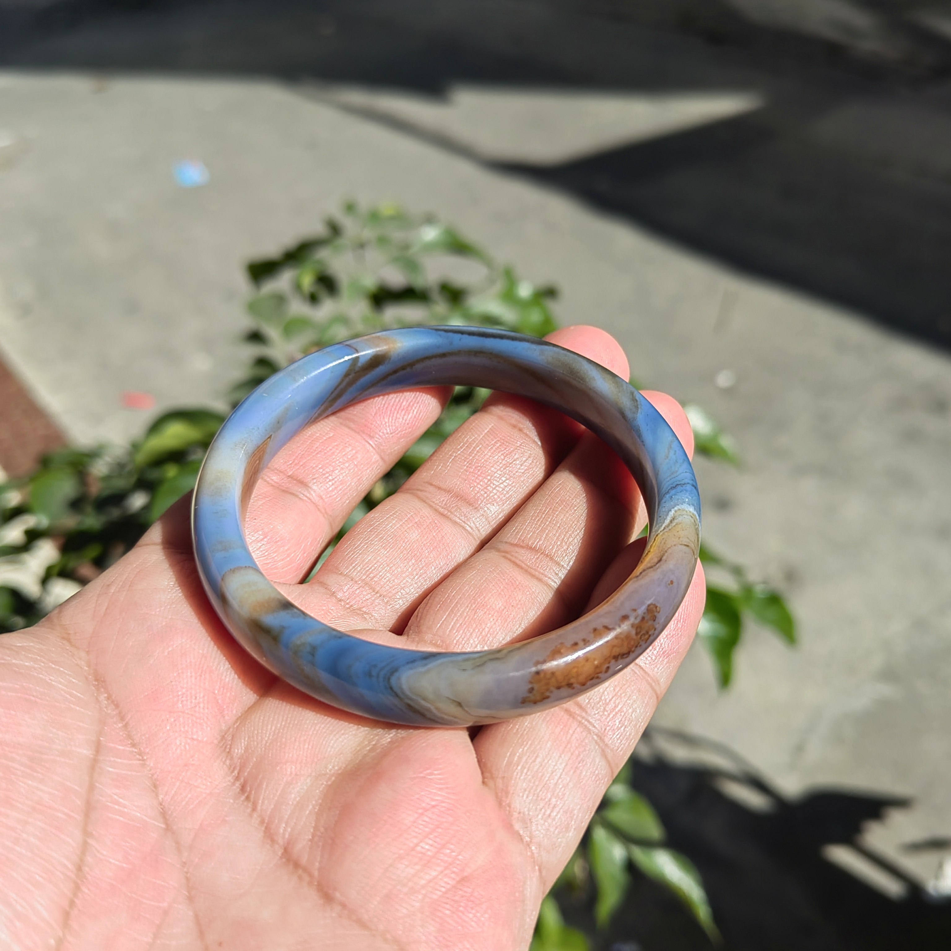 一物一图天然马达加斯加海洋玉髓玛瑙手镯保真多种圈口优惠大漏