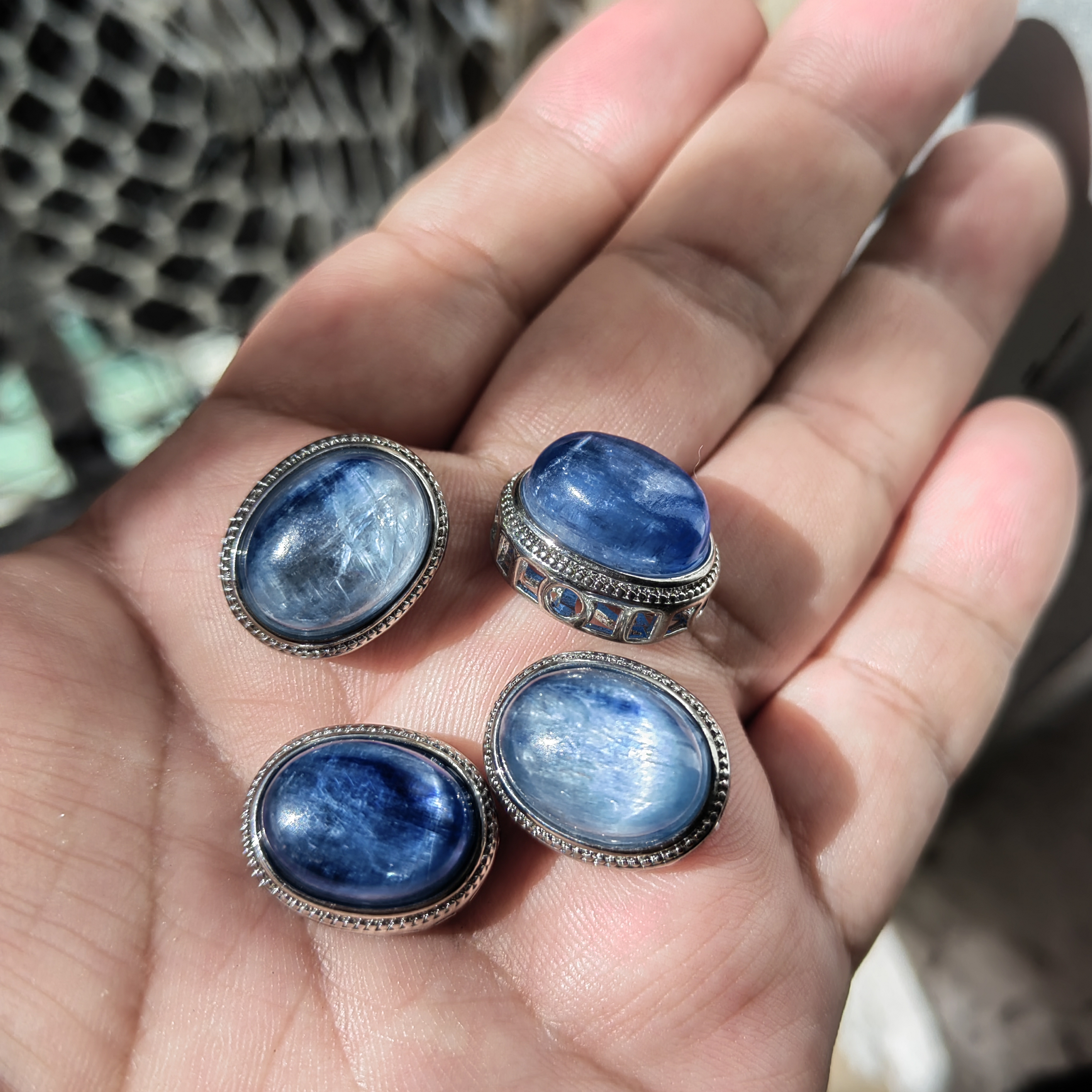 天然水晶配件蓝晶石手工配件爆款水晶魔盒饰品配件散珠