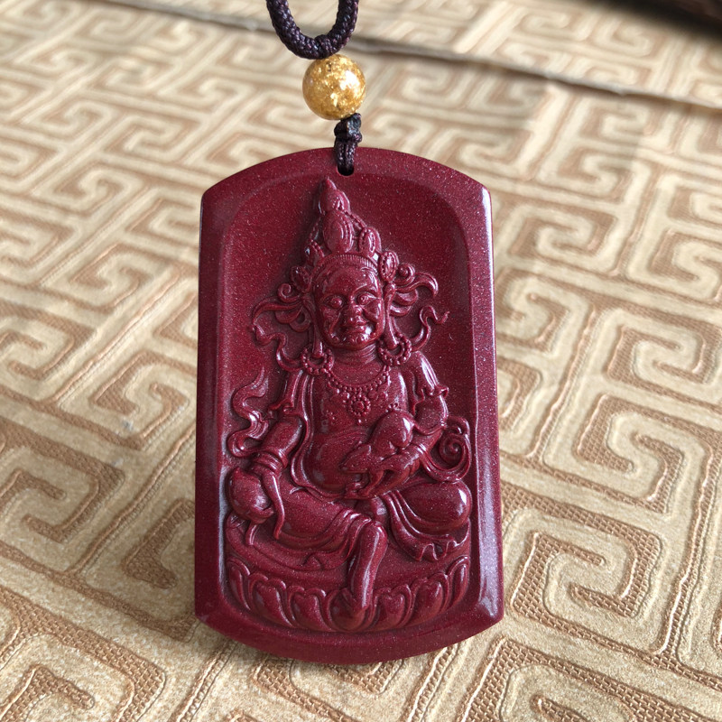 紫金砂财神中奖佛像项链中奖男麻将神器逢赌必赢吊坠