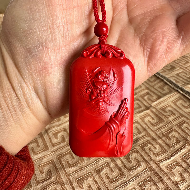 嫣芝美玉男朱砂指点江山钟馗吊坠