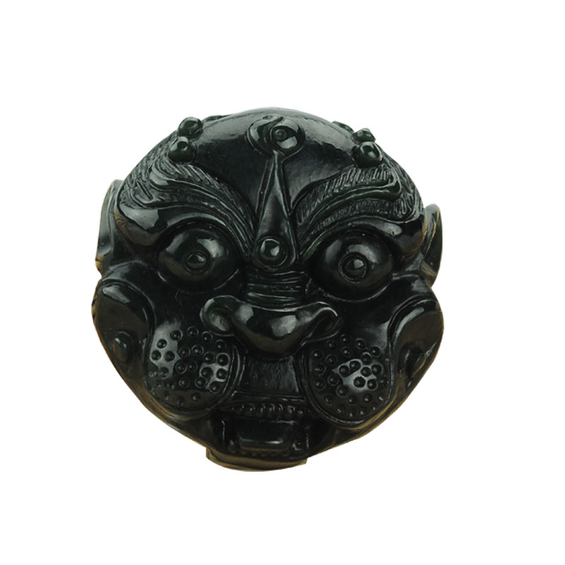 虎头皮带扣天然和田青玉老虎头生肖皮带扣生肖腰扣送证书
