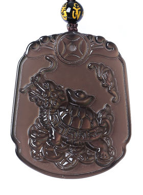 项链玄武龙龟证书吊坠