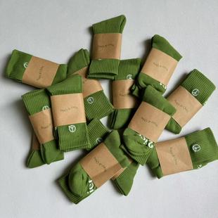 稀有橄榄绿色 Quiet女中筒袜舒适毛巾底运动袜 美国加州潮牌peace
