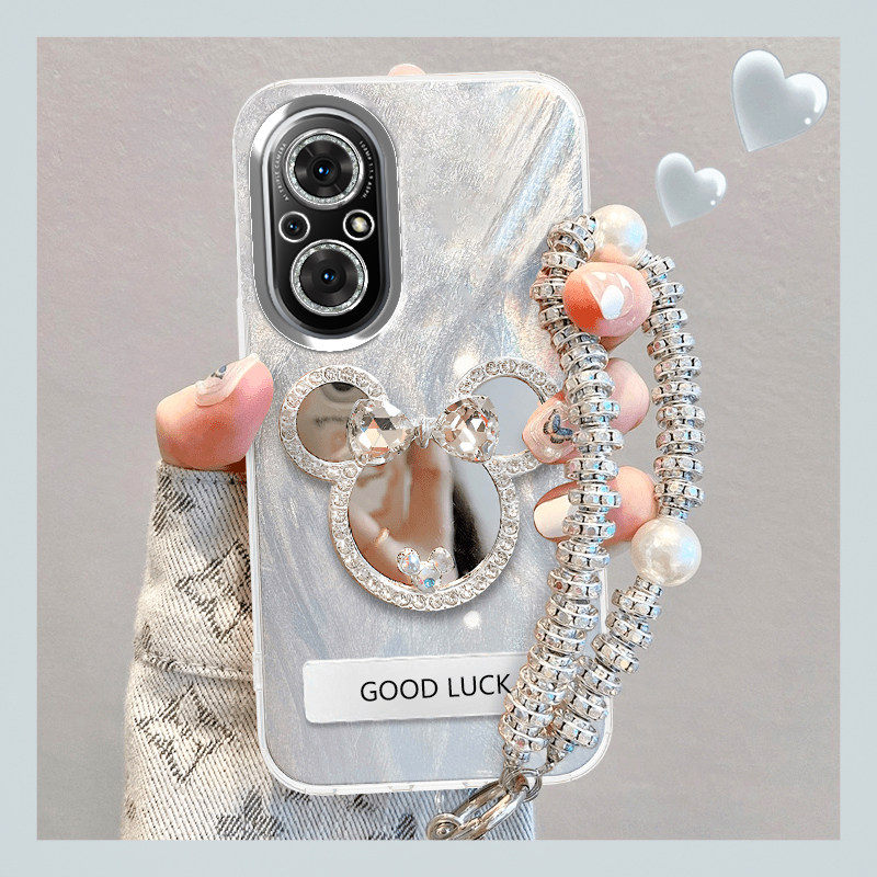 华为荣耀50se手机壳高质感JLH一AN00轻奢补妆镜honor50es软硅胶5G镜头膜全包JLHAN电镀银ANOO高颜值jlh高级感